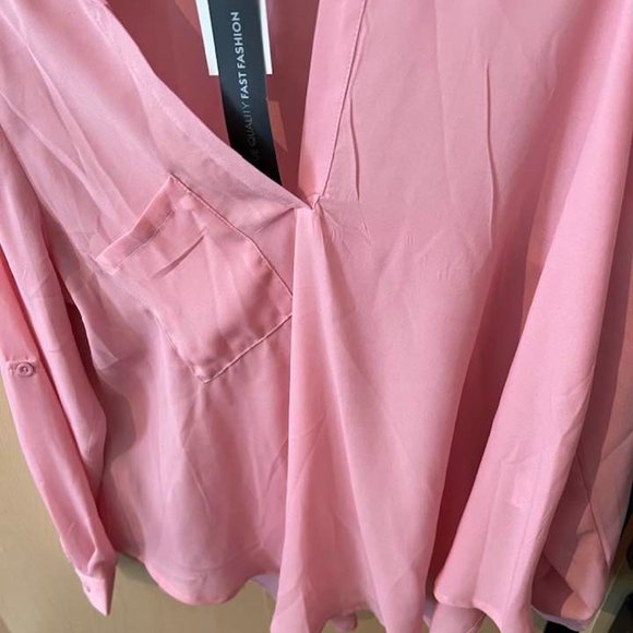 Pink Medium Work Shirt or Casual Top by Zanzea - Picture 4 of 10